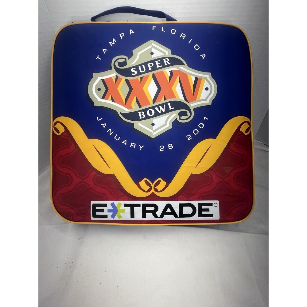 Vintage Super Bowl 35 2001 E-Trade Half Time Show Seat‎ Cushion Ravens Giants